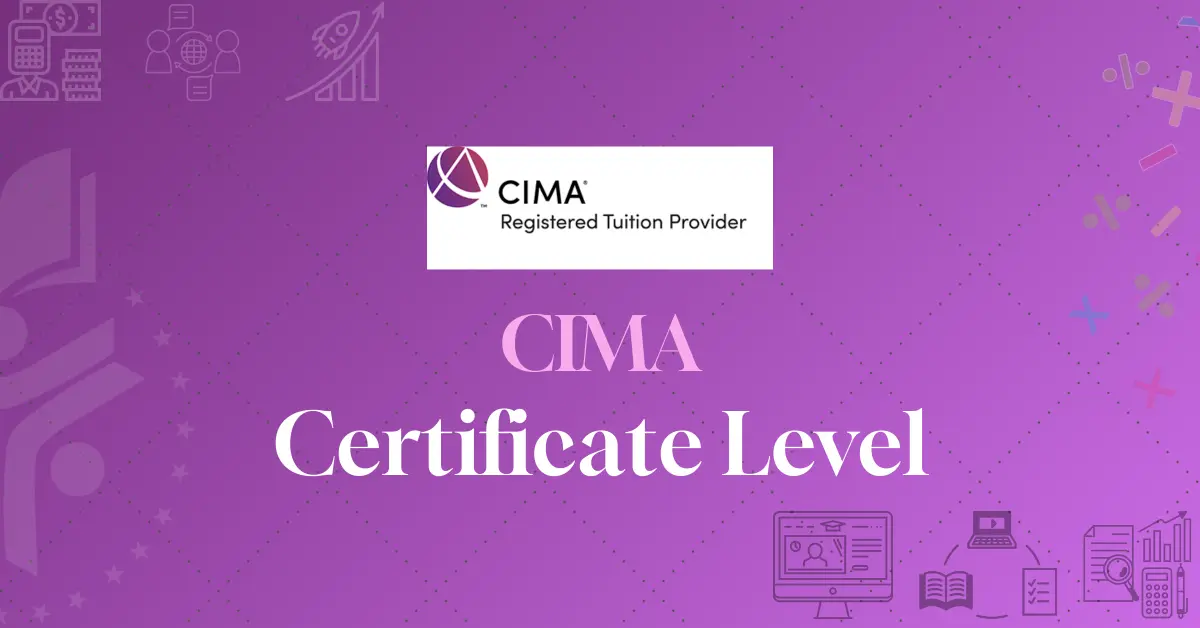 CIMA Certificate Level promotional graphic