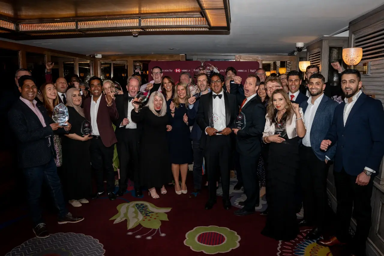 Learning Pro Wins Service Excellence Award London at The Small Business Growth Awards 2026 Learning Pro, HSBC Award Group Photo